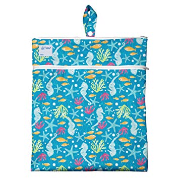 i play. by green sprouts Wet & Dry Bag | Stores wet & dry items separately | Use for swim wear, diapers, underwear, clothes & more