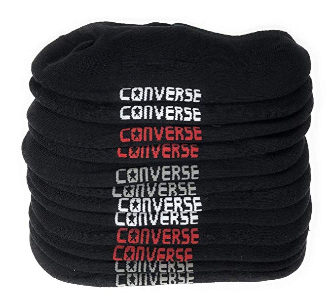 Converse Mens No Show Socks 6 Pack Half Cushion Ultra Low Made For Chucks Size 6-12