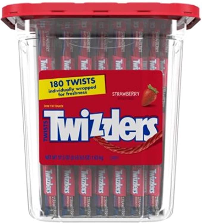 Twizzlers- Red Licorice Strawberry Twists, 180ct