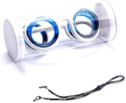 Anti-Motion Sickness Smart Glasses, Raised Airsick Sickness Seasickness Lensless Glasses for Sport Travel Gaming, No Lens Liquid Glasses for Adults Kids (White)