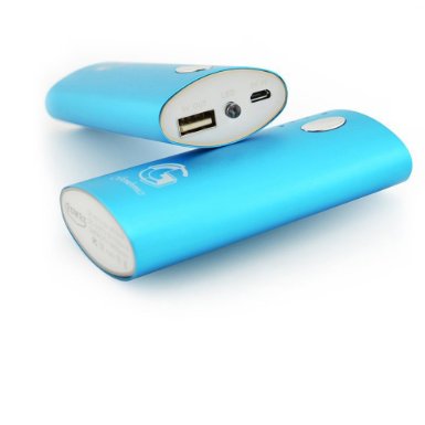 Portable Charger 6000mAh - External Battery Power Bank from Gembonics for iPhone 6 5s 5c; iPad Air 2 mini 3; Samsung Galaxy S6 S5 S4; Note, Nexus, HTC, Motorola, Nokia, PS Vita, Gopro and more (Blue)