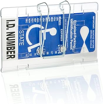 New Visortag® Horizontal by JL Safety® - The Best Handicap Placard Holder on The Market. Easily Protect, Display & Swing Away Your Parking Tag. Hard Plastic to Withstand 3-Digit Hot Sun. Made in USA