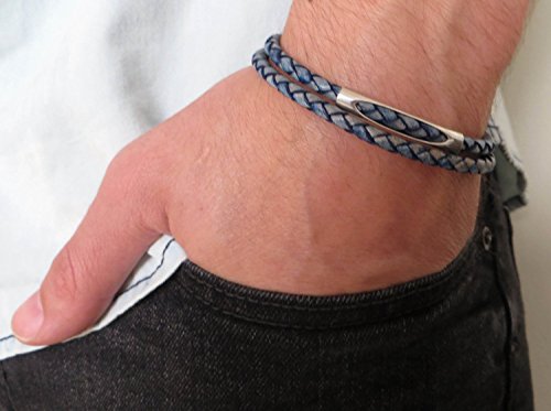 Men's Bracelet - Men's Tube Bracelet - Men's Leather Bracelet - Men's Jewelry - Guys Jewelry - Guys Bracelet - Jewelry For Men - Bracelets For Men