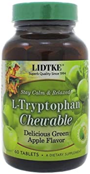 Lidtke L-Tryptophan Chewable Green Apple, 60 Tabs