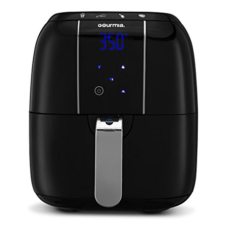 Gourmia GAF520 Electric Air Fryer with 4 Preset Functions, LED Display & Adjustable Temperature Controls Includes Fry Basket, Bonus Accessories & Free Recipe Book - 1400W 4.5 Quart