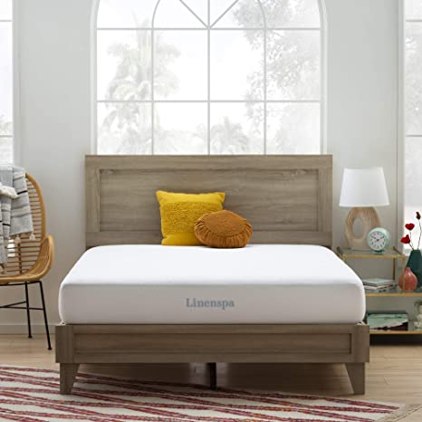 Linenspa Cotton Terry Mattress Top Protection-Hypoallergenic-Waterproof-Blocks Dust Mites, Allergens, Accidents Protector, Twin, White