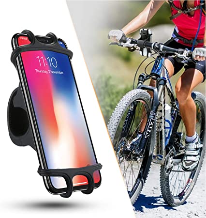 ZOESON Bicycle Phone Holder for 4.0-6.3 inch Universal Mobile Cell Phone Holder Bike Handlebar Clip Stand GPS Mount Bracket