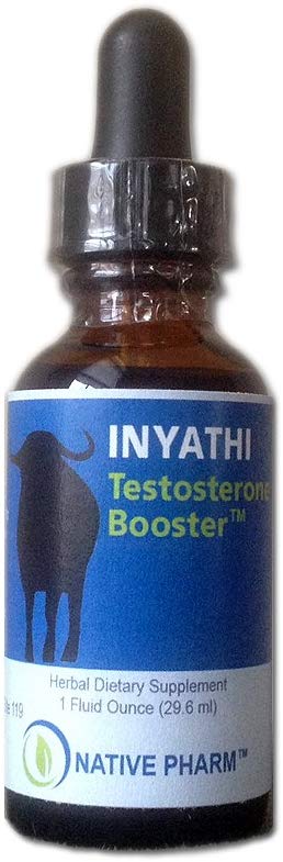 Inyathi Testosterone Booster for More Energy and Power with Potent African Herbs. All-Natural Test Supplement in a Fast Acting Liquid Form.