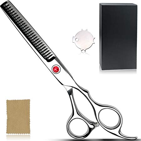 ✅Hair Thinning Shears for Women/Thinning Scissors Hair Cutting/texturizing shears/Texturing Scissors/Professional Hairdressing Scissors for Barber and Salon Styling 6.5"Razor Edge Dogs - Akrica Care