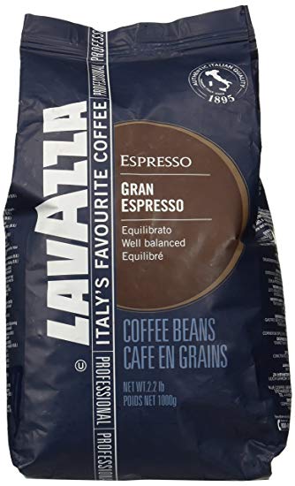 Lavazza Coffee Grand Espresso, Whole Beans, Pack of 6, 6 x 1000g