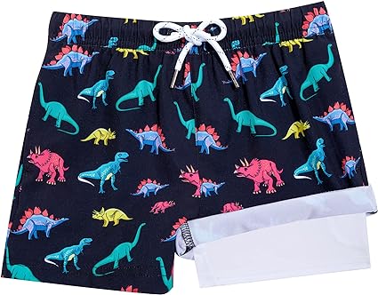 BRISIRA Boys Swim Trunks Compression Liner Bathing Suit Swimsuit Board Shorts Fit Toddler Kids Youth Teen Beach Swimming