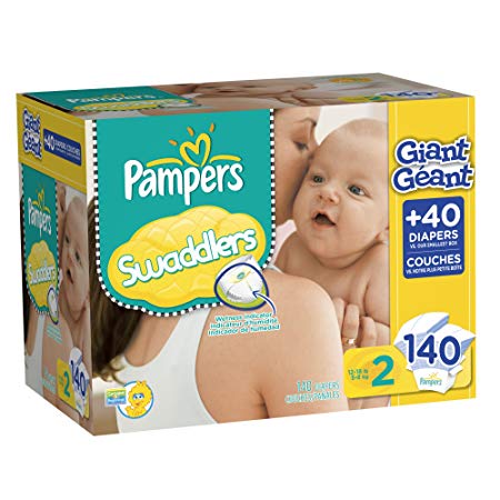 Pampers Swaddlers Diapers Size 2 Giant Pack,140 Count
