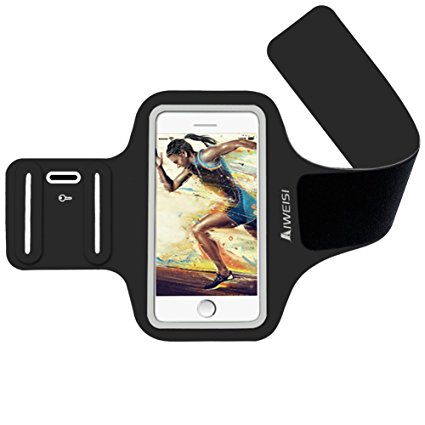 Sports Armband AIWEISI Water Resistant Ultra-thin Cell Phone Armband for iphone 6 6s Plus iphone 7 Plus Samsung Galaxy S6 S7 Honor 8 for Running Walking Jogging Exercises