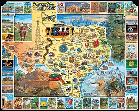 White Mountain Puzzles Best of Texas - 1000 Piece Jigsaw Puzzle