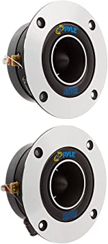 1” Car Audio Speaker Tweeter - 300 Watt High Power Super Titanium Tweeter System w/ 3.75 Inch Aluminum Bullet Horn, 2kHz-25 kHz Frequency, 98 dB, 4-8 Ohm, Heavy Duty 20 oz Magnet - Pyle PDBT19 (Pair)