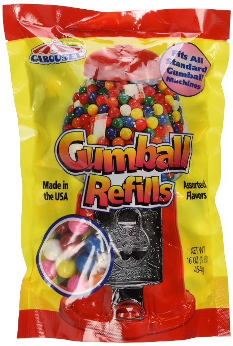Assorted Gumballs Refill ~ 16 oz