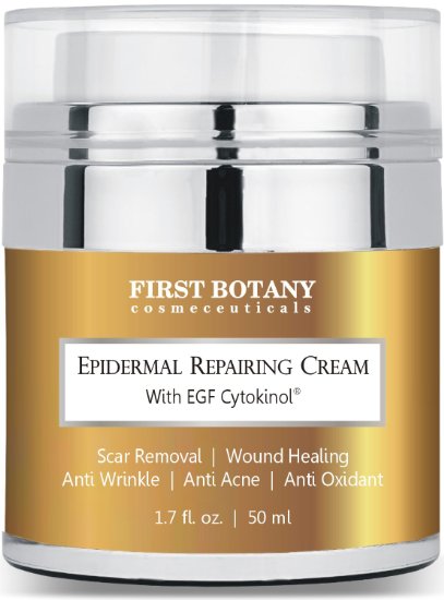 EGF Cytokinol® Epidermal Repairing Cream 1.7 Oz. With Nobel-prized EGF & Indian Ginseng That Reduces the Appearance of Wrinkles & Assists in Wound Healing, Acne & Other Scar Removal