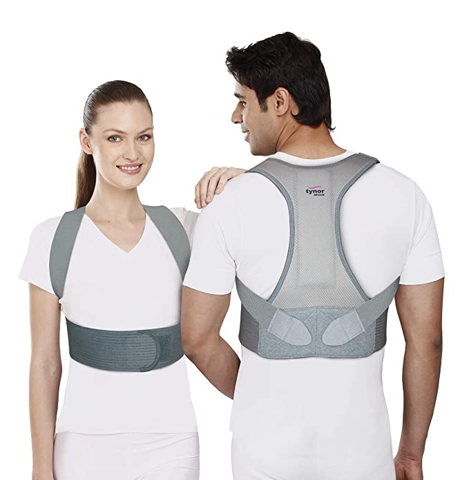 Tynor Posture Corrector for Women & Men | Adjustable Back Straightener for Upper Back Pain Relief|Correct Slouching,Hunching & Bad Posture - X-Large