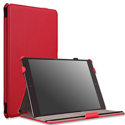 MoKo Apple iPad Air Cover Case - Slim-Fit Case with Stand for iPad Air / iPad 5 (5th Gen) Tablet, RED (With Auto Wake / Sleep, Not fit iPad Air 2)