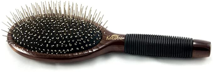 Kenchii Beauty -Large Metal Pin Bristle Brush w One-Piece Maple Body Pro Stylist KEPB-L