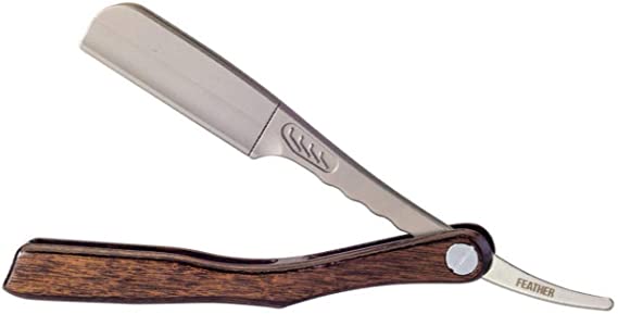 Feather Artist Club SS Scotch Wood Disposable Blade Straight Razor ACS-RSW - No Blades Included