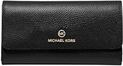 Michael Kors Jet Set Charm Large Trifold Wallet Black One Size