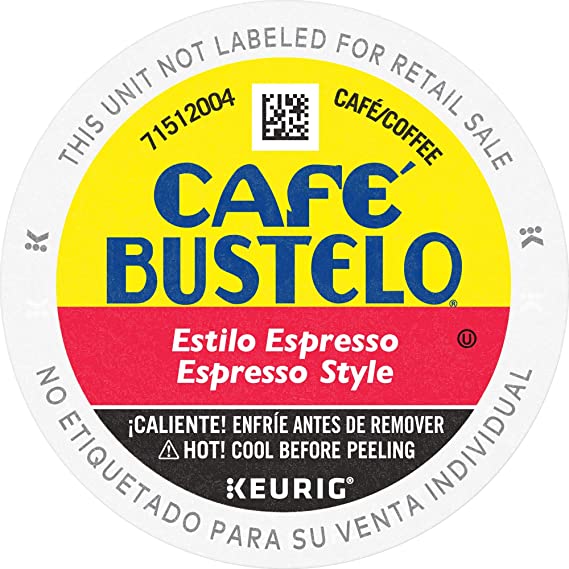 Café Bustelo Espresso Style Dark Roast Coffee, 12 K Cups for Keurig Coffee Makers
