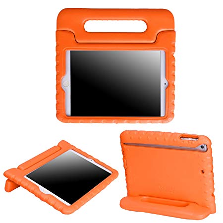 HDE iPad Mini 2 3 Case for Kids - Shock Proof Rugged Heavy Duty Impact Resistant Protective Cover Handle Stand for Apple iPad Mini 1 2 3 Retina (Orange)