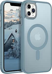 BENTOBEN for iPhone 11 Pro Max Magnetic Case, iPhone 11 Pro Max Phone Case[Compatible with MagSafe] Translucent Matte Shockproof Women Men Protective Case Cover for iPhone 11 Pro Max 6.5",Gray Blue