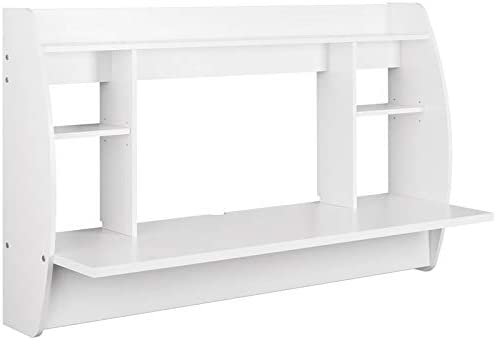 Wide Floating Desk, White