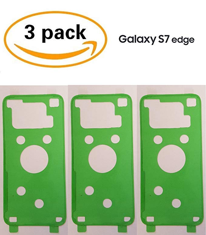 CELL4LESS Adhesive for Back Glass Battery Door Cover Replacement Samsung Galaxy S7 Edge OEM - All Models G935 All Carriers- OEM Replacement (3pk S7 Edge)