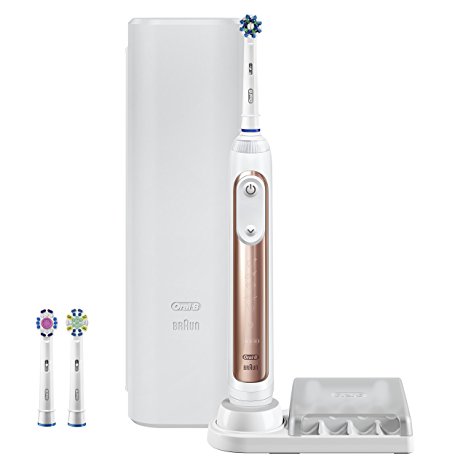 Oral-B Pro 7500 Power Rechargeable Electric Toothbrush Powered By Braun, Rose Gold