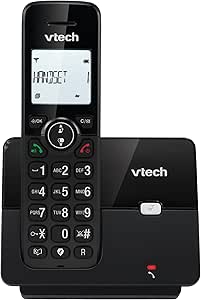 VTECH CS2000 Telefono Cordless Casa DECT con vivavoce e blocco chiamate, Telefono fisso per anziani, identificatore di chiamate, LCD Display retroilluminato da 1.8", tasti grandi, modalità ECO, Nero