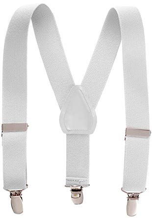 Hold’Em Suspender for Kids Boy USA Made Polished Clip Genuine Leather Crosspatch, Perfect for Tuxedo