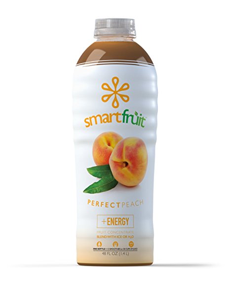 Smartfruit Perfect Peach, 100% Real Fruit Smoothie Mix, No Added Sugar, Non-GMO, No Additives, Vegan, Family Pack 48 Fl. Oz (Pack of 1)