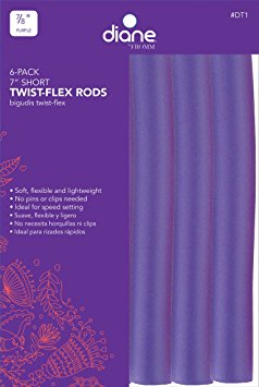 Diane 7'' Twist Flex Rods, 7/8'', 20 piece Purple