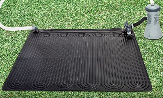 Intex 28685E 47 Inch x 47 Inch Solar Pool Water Heater Mat for 8,000 Gallon Above Ground Swimming Pool with Hose Attachment, Black (2 Pack)