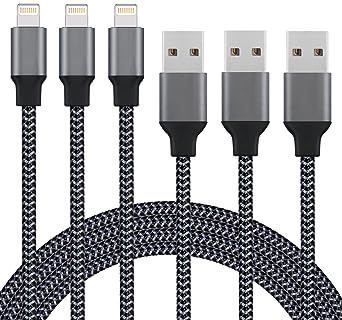 Lighting Cable 10ft, MFi Certified iPhone Charger Cable [3 Pack] Compatitable with iPhone 14/13/13 Pro/13 Pro Max/ 13 Mini/12/12 Pro/12 Pro Max/ 12 Mini/11 Pro Max Xs X XR 8 7 6s (Black)