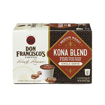 Don Francisco's Kona Blend, 12 count Single Serve Coffee Family Reserve (Packaging May Vary)