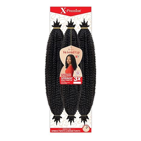 Outre Crochet Braids X-Pression Twisted Up 3X Springy Afro Twist 24" (3-pack, 2)
