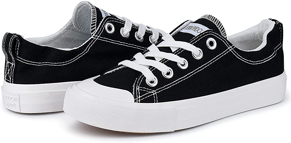 Womens Canvas Sneakers Slip On Low Tops Canvas Shoes Shoreline Classic Casual Comfortable Flats