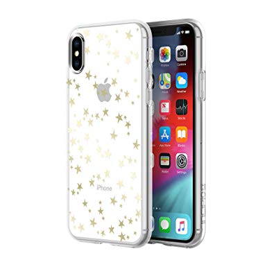 Incipio Design Series Case for iPhone Xs (5.8") & iPhone X Case with Stylish Prints and Clear Cover Protective Design - Stars