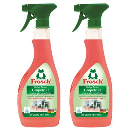 Frosch Natural Grapefruit Multi-Surface Kitchen Cleaner Spray, 500ml (Pack of 2)