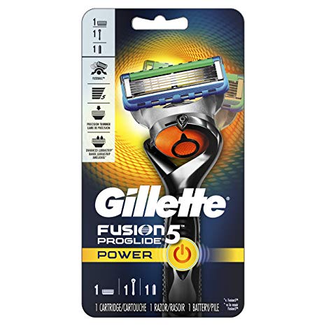 Gillette Fusion5 ProGlide Power Men's Razor with 1 Razor Blade Refill and 1 Battery, Mens Fusion Razors / Blades