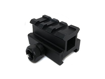 Monstrum Tactical Medium Profile Picatinny Riser Mount (0.8" H x 1.5" L), for Red Dots