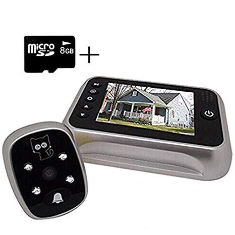 digitsea electronic video peephole viewer doorbell camera 3.5 inches TFT LCD screen Night vision wide angle/Video Record/Photo shooting