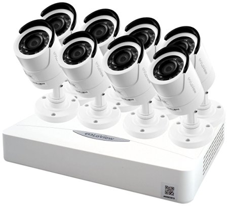 LaView 16 Channel ProX Smart 960H Compact DVR with 8 x 1.3MP Security Cameras, 2TB HDD, Smart Search, LV-KDV2608W1-2TB