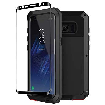 Galaxy S8 Case,Tomplus Armor Tank Aluminum Metal Shockproof Military Heavy Duty Protector Cover Hard Case for Samsung Galaxy S8 (Black)