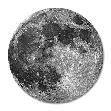 Earth Grey moon Customized Round Mouse Pad 7.8"X7.8" inch