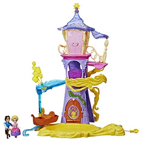 Disney Princess Playset Magical Movers Twirling Tower Adventures, 2 Dolls Included -- Rapunzel and Eugene Fitzherbert, Toy for 4 Year Olds and Up